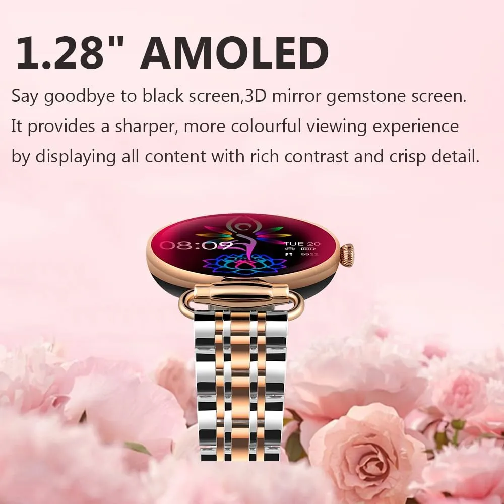 Smart Watches for Women (Answer/Make Calls), 1.28 Fitness Tracker Watch with Heart Rate/Blood Pressure/Sleep Monitor, Smart Watch for Android Phones and iPhone,Valentines Gifts for Her