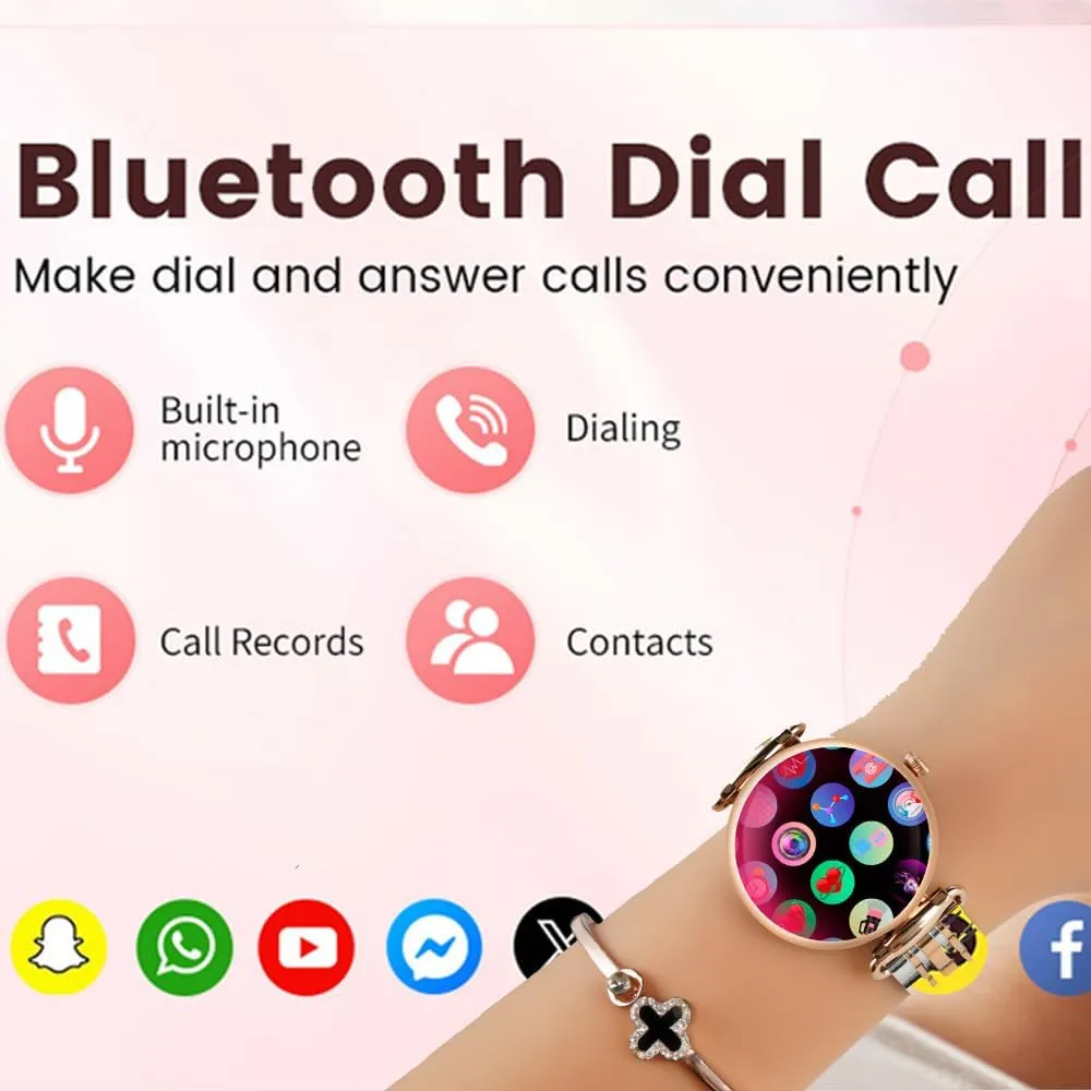 Smart Watches for Women (Answer/Make Calls), 1.28 Fitness Tracker Watch with Heart Rate/Blood Pressure/Sleep Monitor, Smart Watch for Android Phones and iPhone,Valentines Gifts for Her