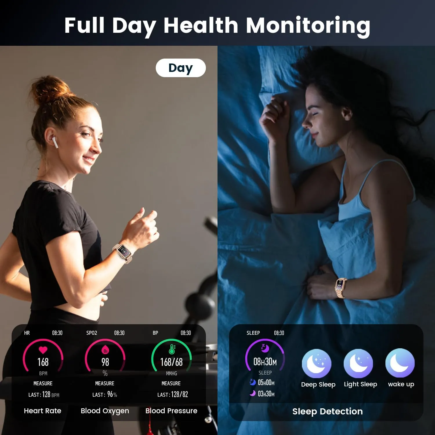 Smartwatch for Women Fitness Tracker Watch: Smart Watch with Answer/Make Call Heart Rate Blood Pressure Sleep Monitor Step Counter 100  Sports Modes Waterproof 1.57" Activity Trackers for Android iOS