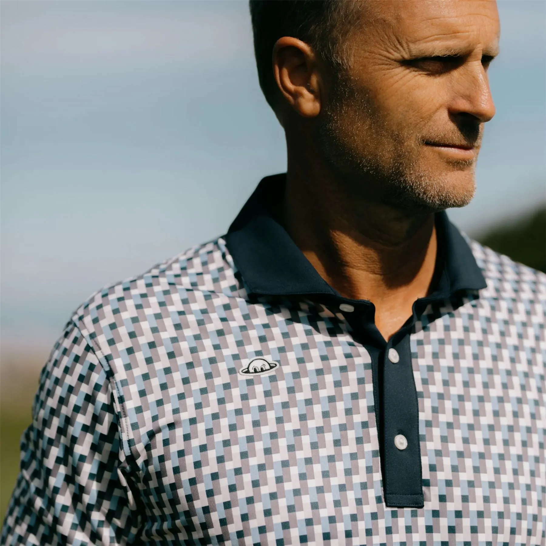 Taylor Recycled Tetris Polo Navy - 2025