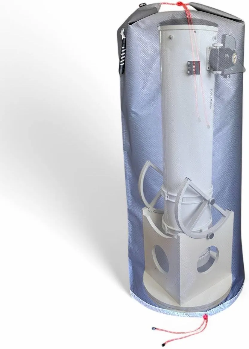 Telescope Cover by R-Sky  Standard  Series for Dobsonian Telescopes  Water-Resistant, UV-Proof Ripstop  Soft Lining & Drawstring  Silver/Black (silver, 10 Dobsonian Telescope Cover)