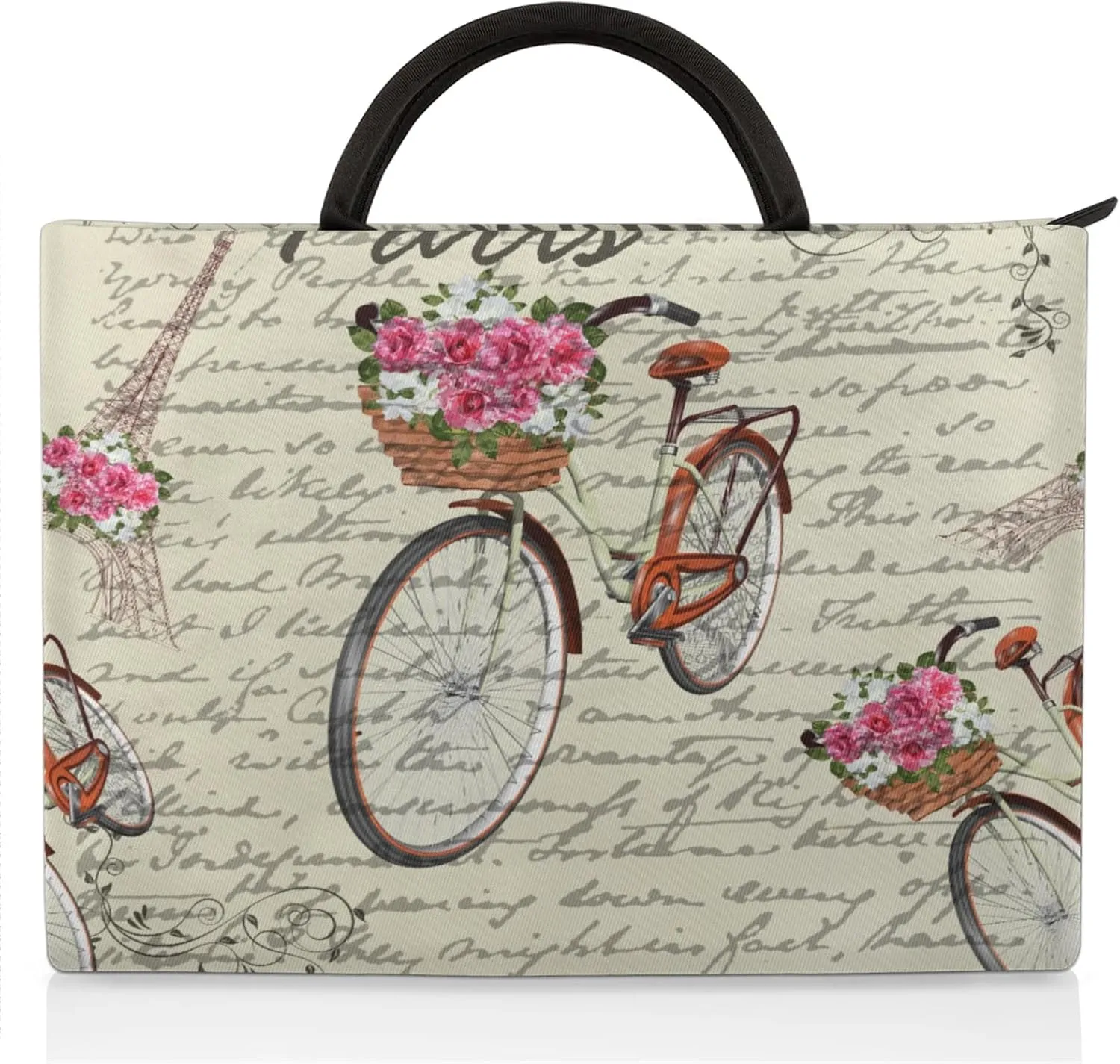 Vintage Shintetsu Towers Bikes Laptop Sleeve with Handle Waterproof Computer Carrying Case