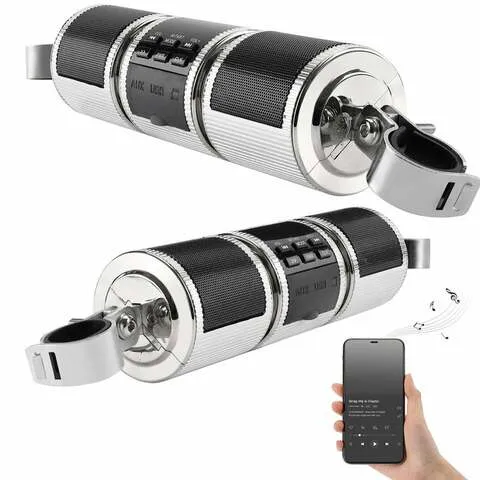 Waterproof Motorcycle Bluetooth Handlebar Speakers - Motorcycle Stereo Speaker