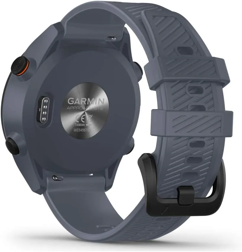 Wearable4U - Garmin Approach S12 Premium GPS Golf Watch, Granite Blue with Power Pack Bundle