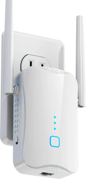 WLM Mucard Fastest WiFi Extender/Booster | Latest Release Up to 74% Faster | Broader Coverage Than Ever WiFi Signal Booster for Home | Internet Booster WiFi Repeater, w/Ethernet, Made for USA