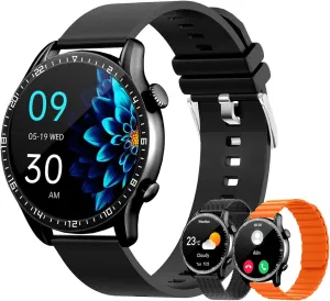wonlex Men's Smartwatch with 1.43" HD AMOLED Screen, Bluetooth Call 100  Activity Trackers Smart Watches for Heart Rate Sleep Monitor Ai Voice Compatible with Android/iOS