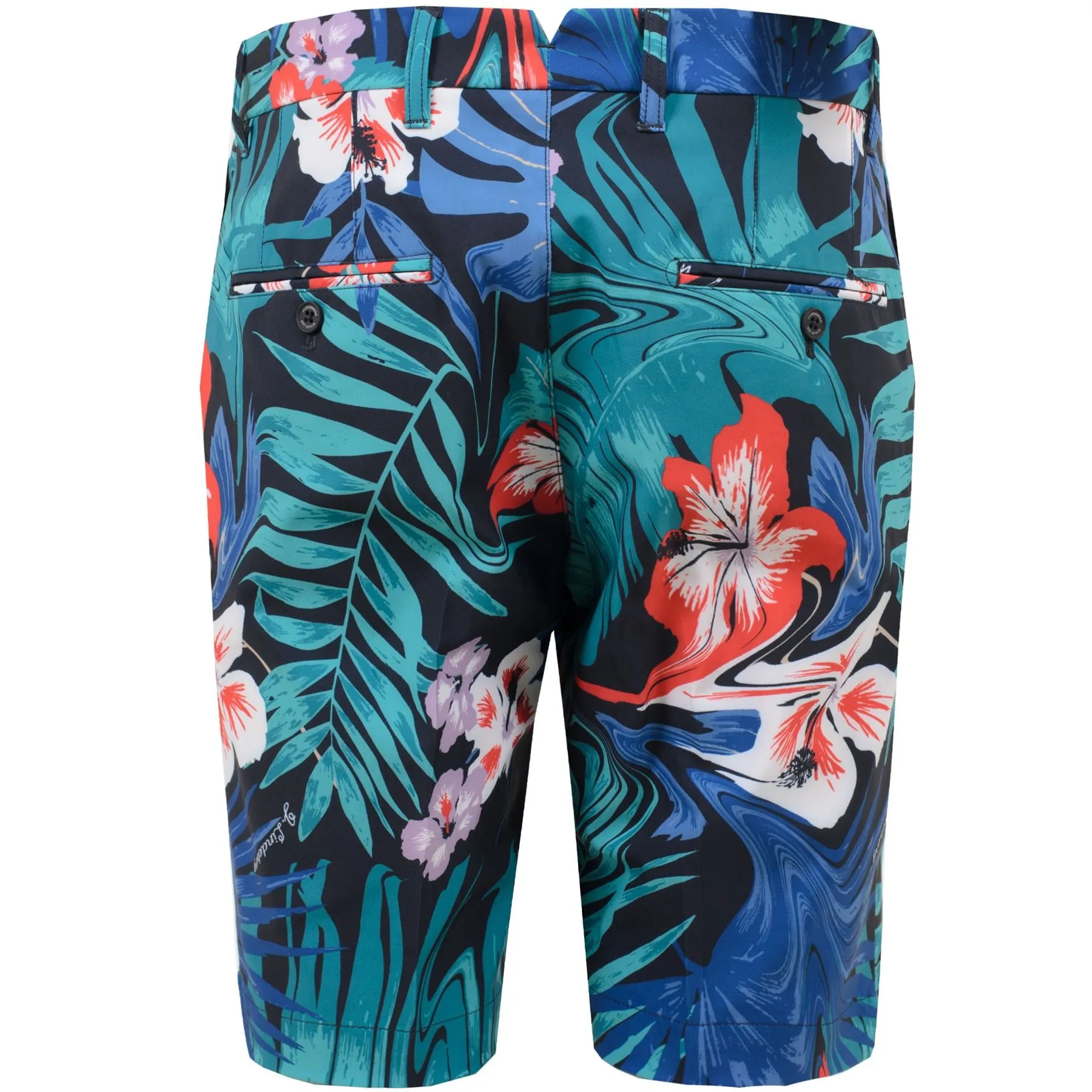 x TRENDYGOLF Eloy Micro High Stretch Short Deep Lake Hibiscus - SU22