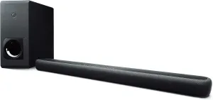 YAMAHA ATS-2090 Sound Bar with Wireless Subwoofer, Bluetooth, and Alexa Voice Control Built-in (Renewed), Black